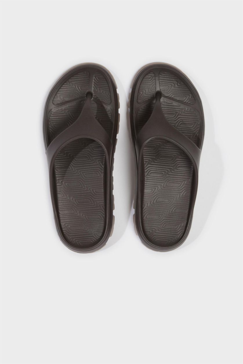 Erkek Vizon Erkek Düz Taban Eva Terlik