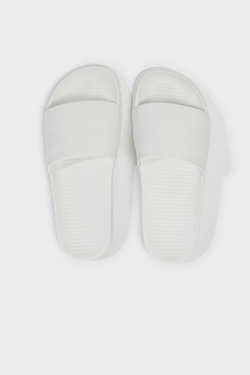 Kadın Beyaz Kadın Düz Taban Eva Terlik