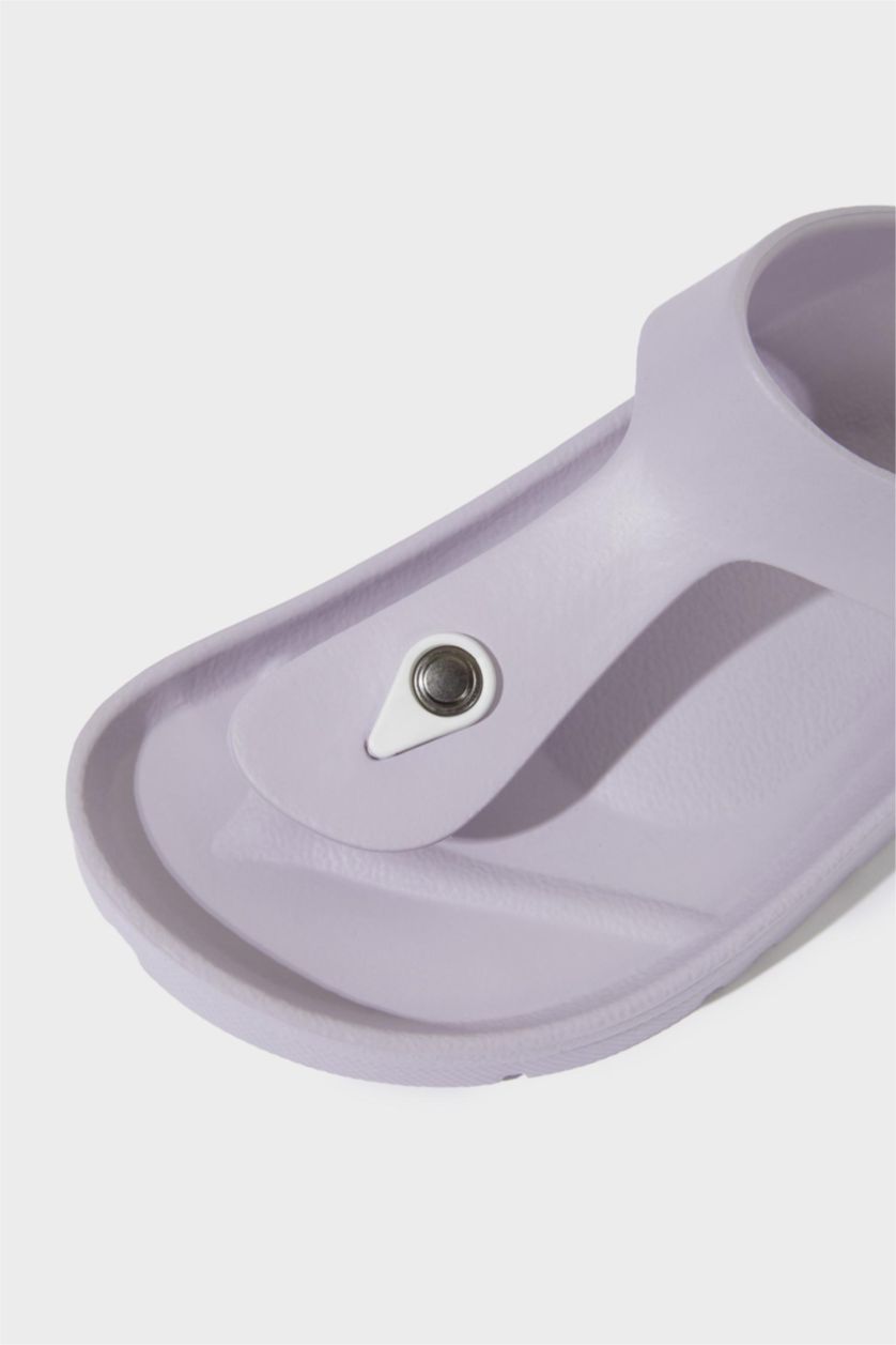 Kadın Lila Kadın Düz Taban Eva Terlik