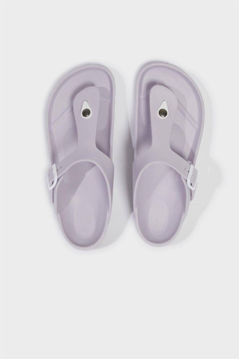 Kadın Lila Kadın Düz Taban Eva Terlik