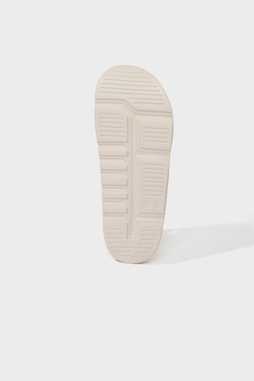 Kadın Bej Kadın Düz Taban Çift Bantlı Eva Terlik