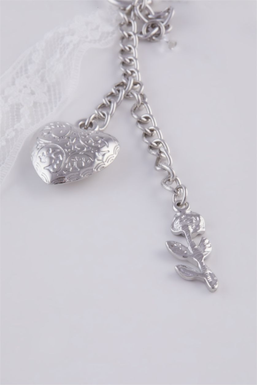 حريمي SILVER ميدالية مفاتيح حريمي على شكل قلب
