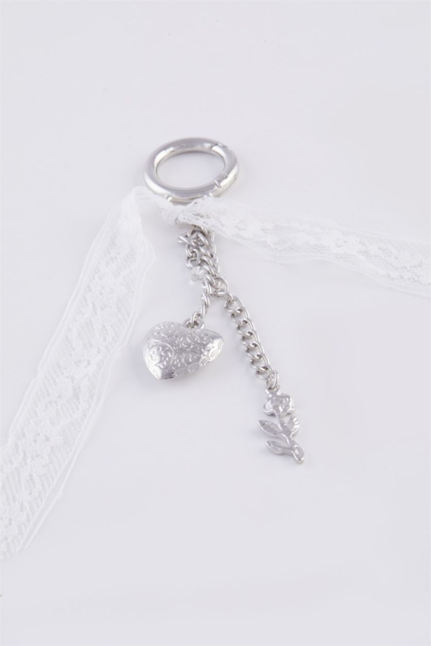 حريمي SILVER ميدالية مفاتيح حريمي على شكل قلب