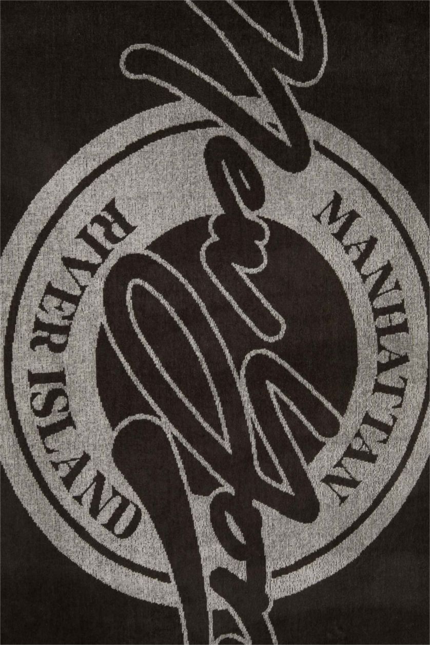 Erkek Siyah Erkek Pamuklu Plaj Havlusu