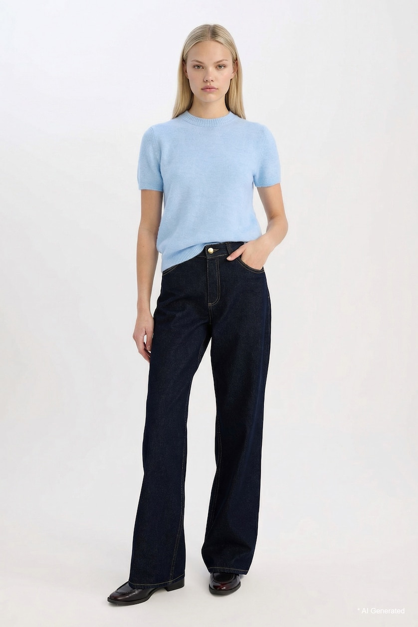 FEMME Bleu Pull