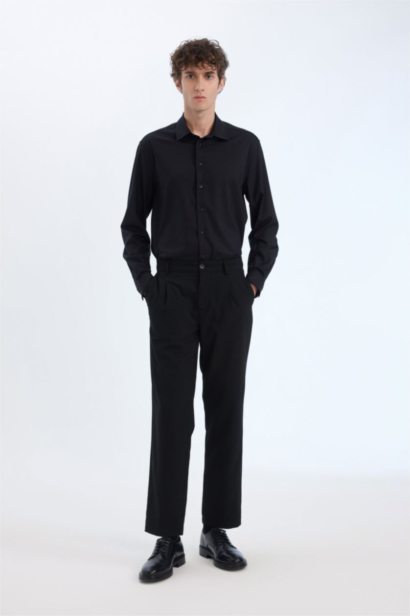 Erkek Siyah Regular Fıt