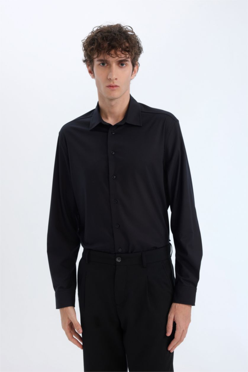 Erkek Siyah Regular Fıt