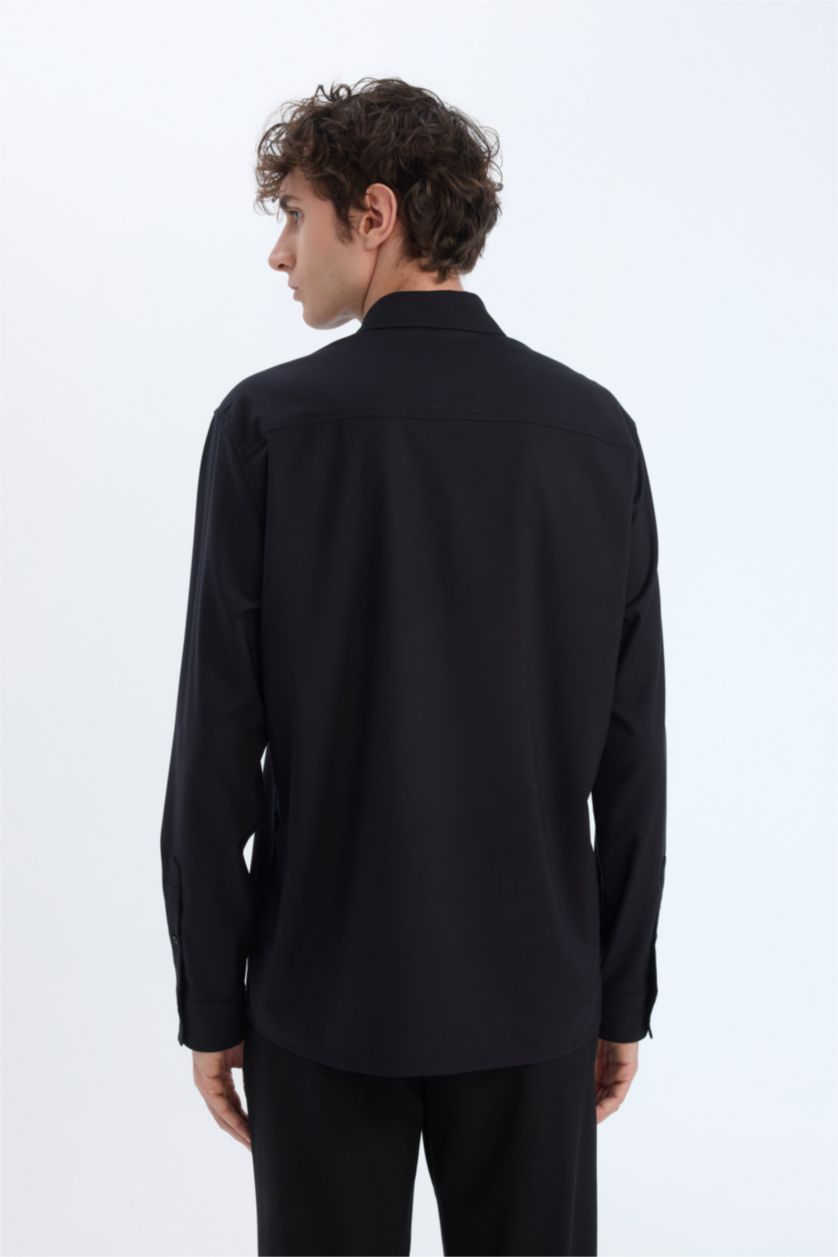 Erkek Siyah Regular Fıt