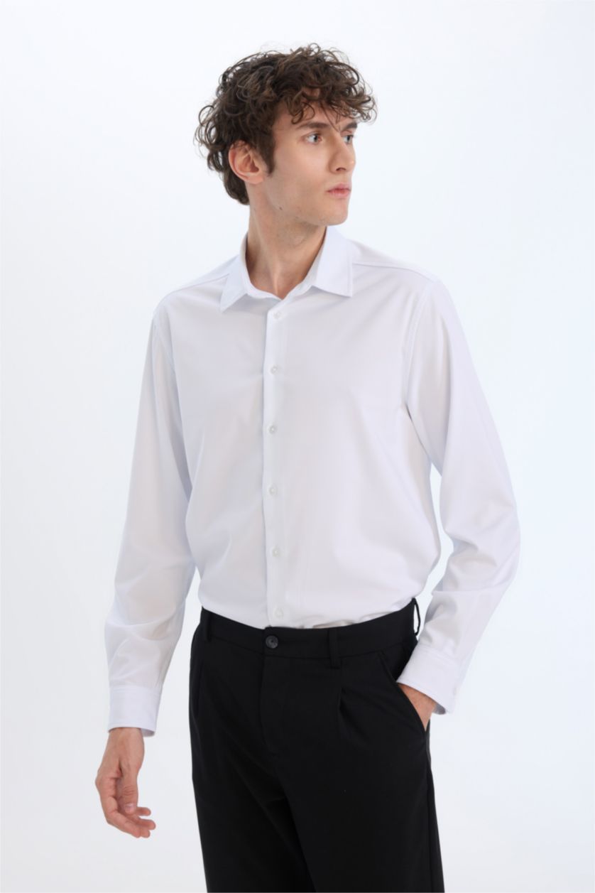 Erkek Kırık Beyaz Regular Fıt