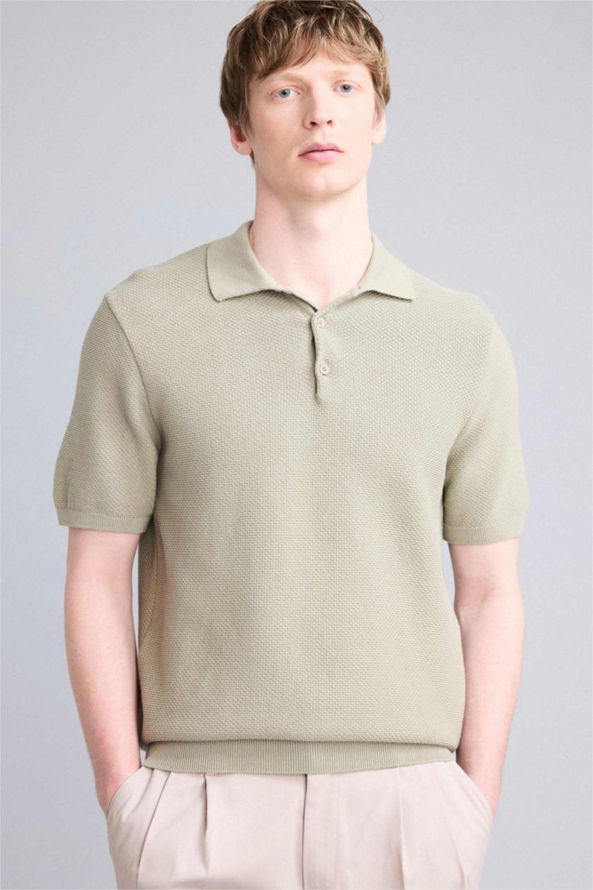 MAN Khaki Man Short Sleeve Polo T-Shirt