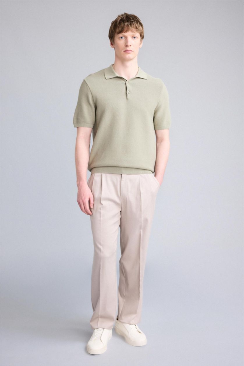 MAN Khaki Man Short Sleeve Polo T-Shirt