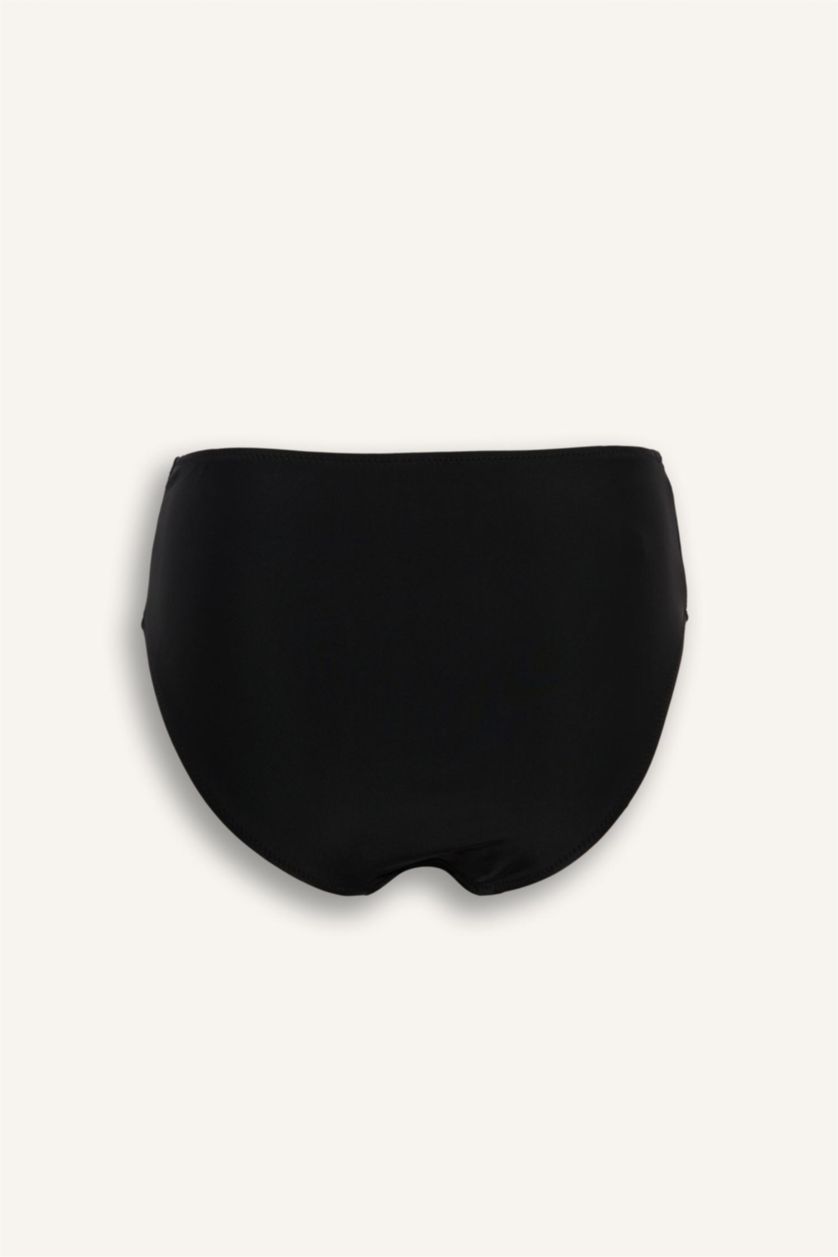 WOMAN Black كلوت بكيني مطرز قصة عادية