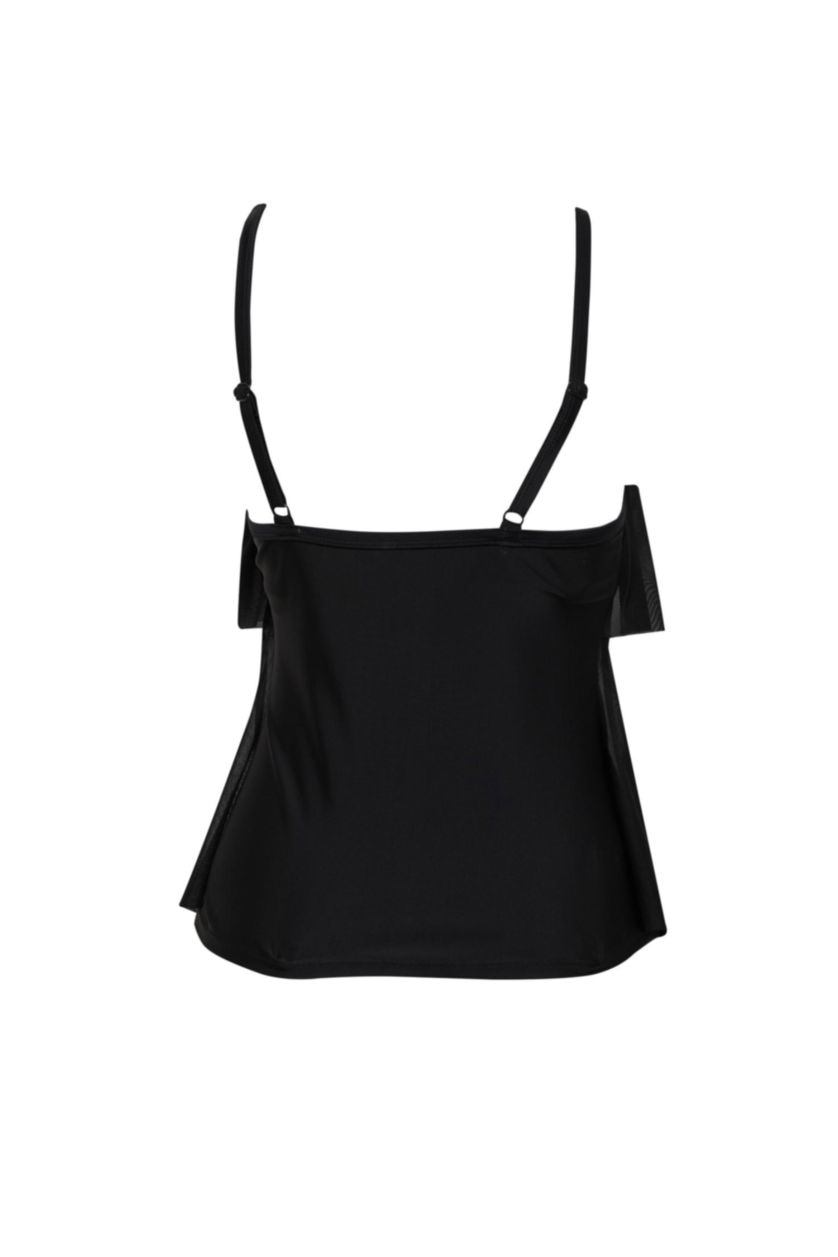 Kadın Siyah Regular Fit Tül Tankini