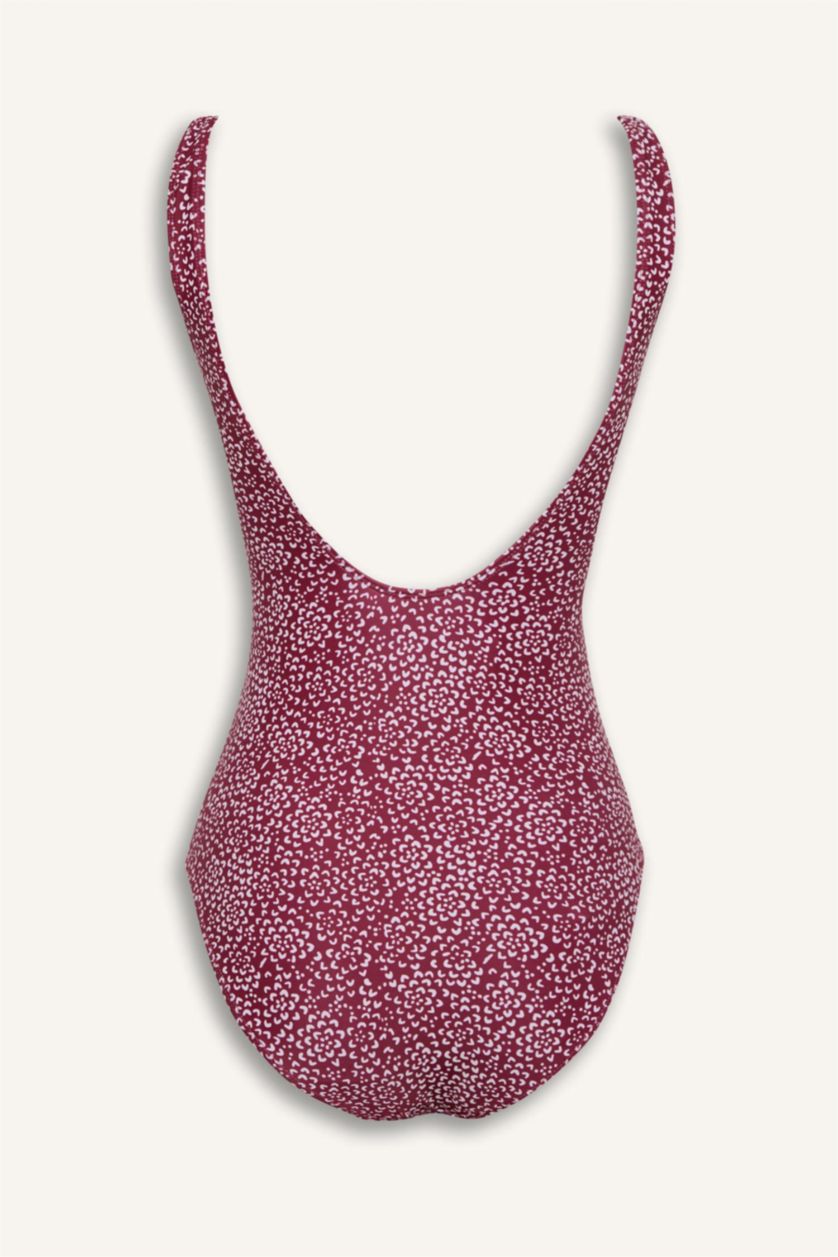 نساء خمري مايو سباحة منقط قصة عادية من Fall in Love