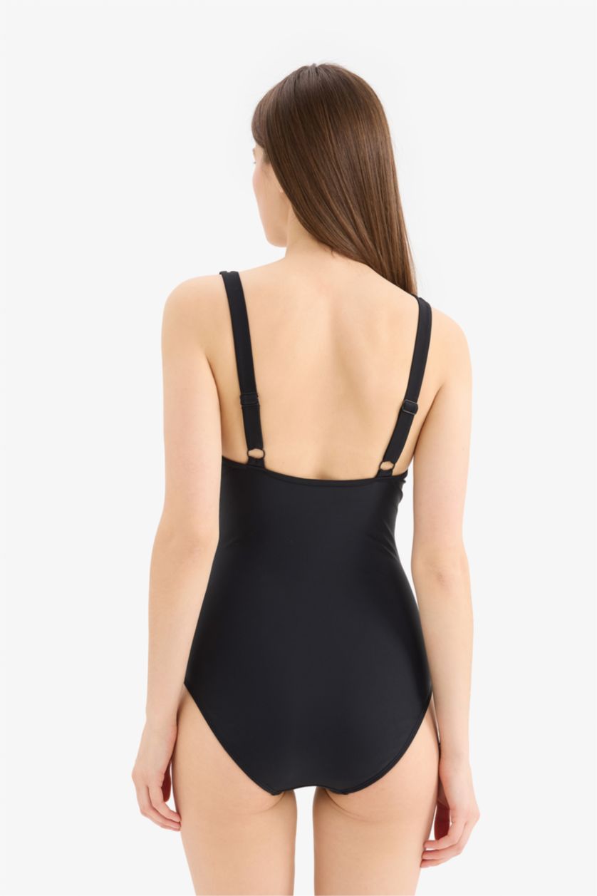 Kadın Siyah Regular Fit Mayo