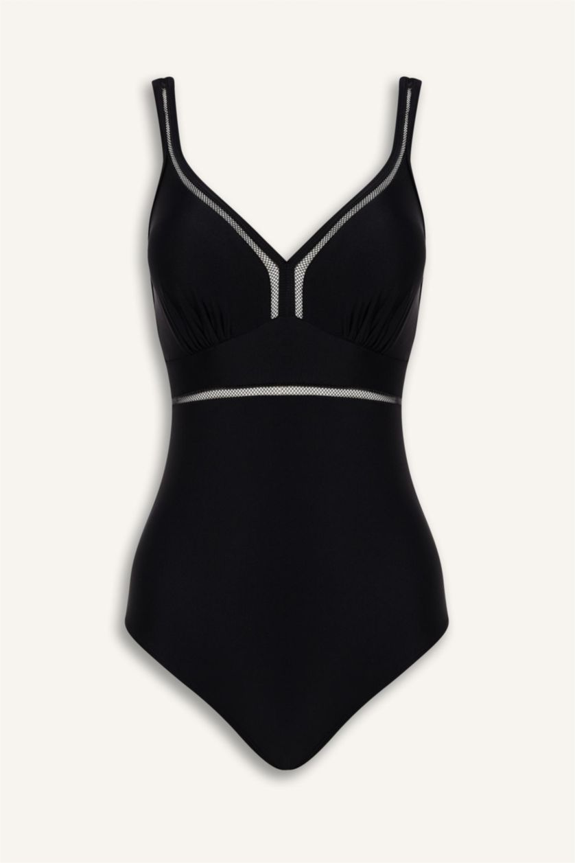 Kadın Siyah Regular Fit Mayo