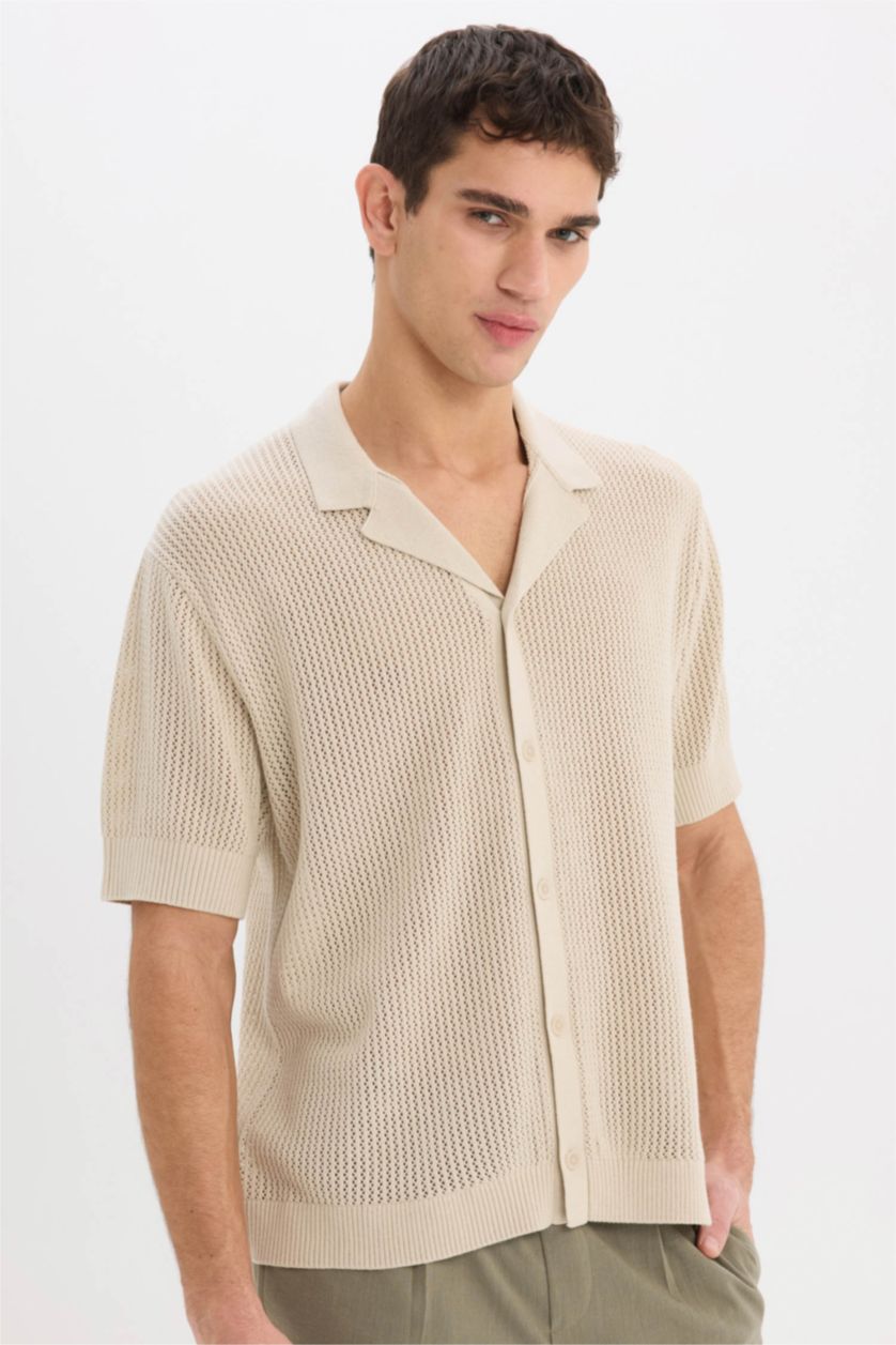 Ерлер Қоңыр поло жаға трикотаж Поло 