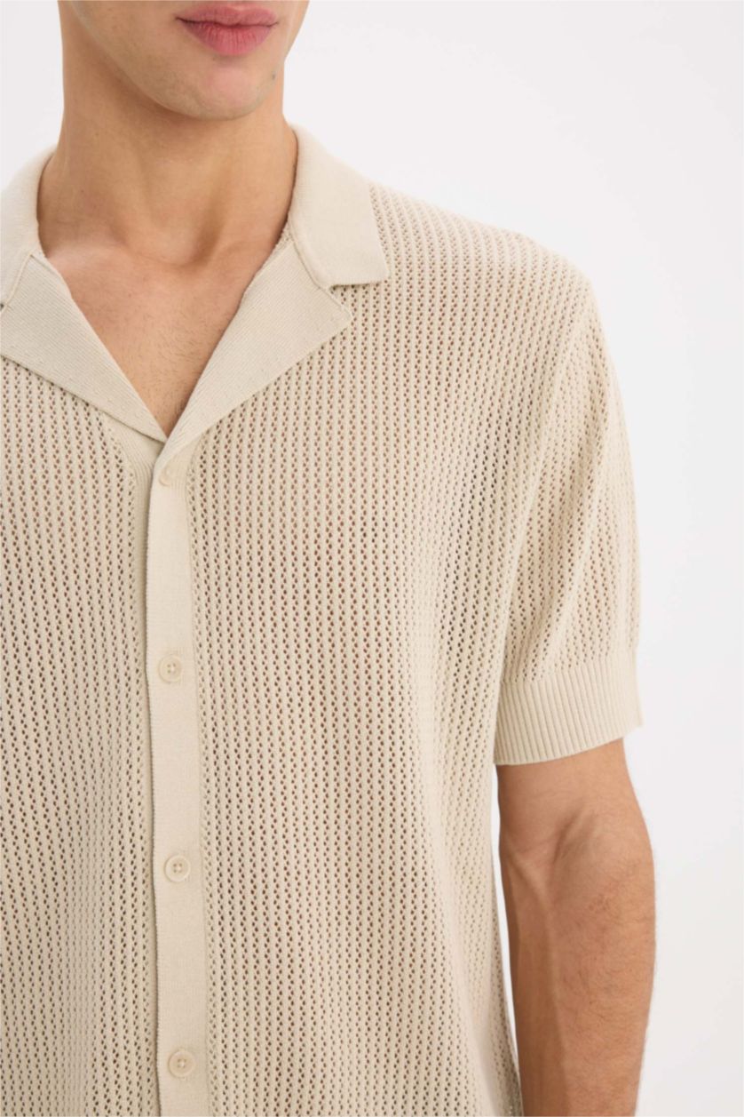 Ерлер Қоңыр поло жаға трикотаж Поло 