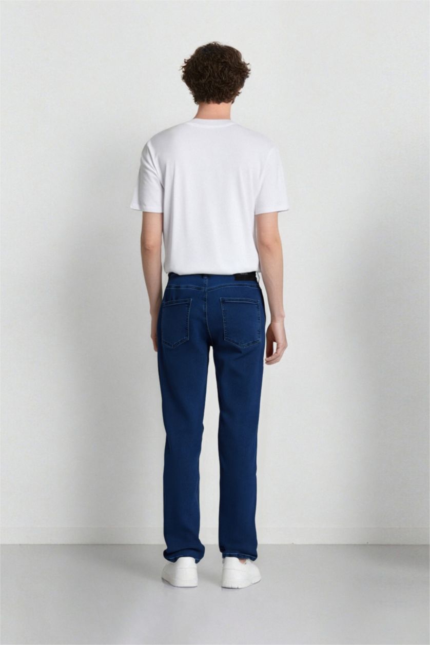 رجال أزرق غامق بنطلون جينز سيرجيو قصة عادية وخصر عادي