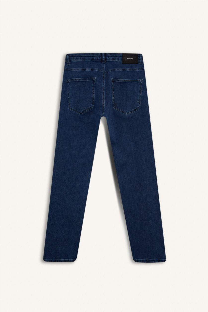 رجال أزرق غامق بنطلون جينز سيرجيو قصة عادية وخصر عادي