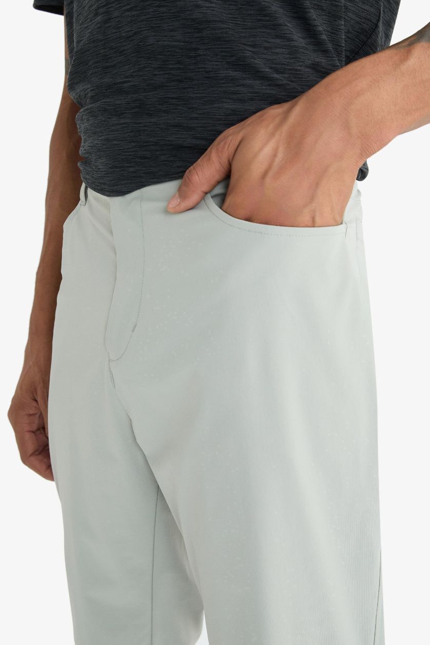 Erkek Gri Slim Fit Dar Kesim Standart Paça Esnek Multifonksiyonel Dokuma Sporcu Pantolon