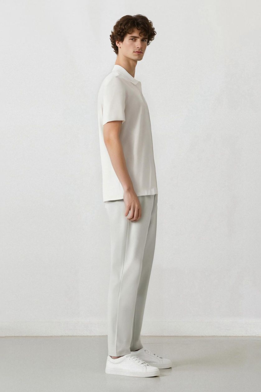 Erkek Taş Slim Fit Dar Kesim Standart Paça Esnek Multifonksiyonel Dokuma Sporcu Pantolon