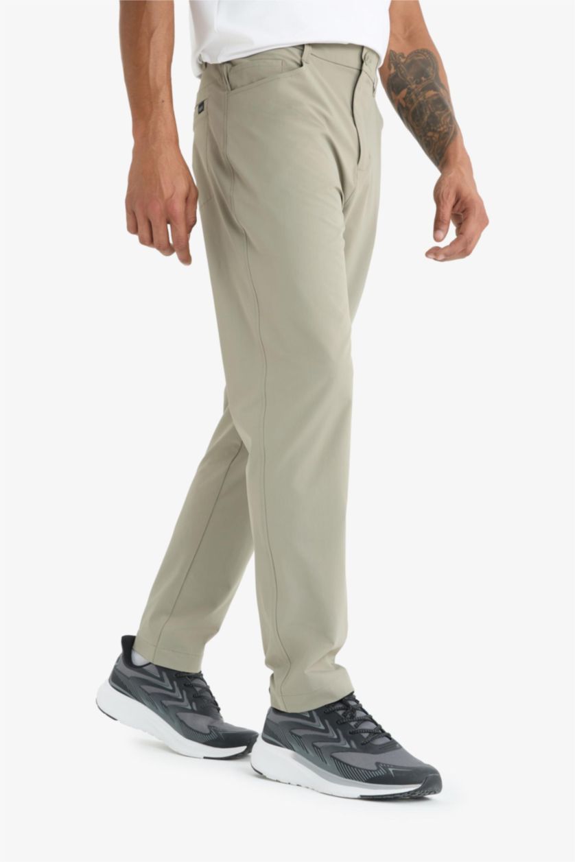 رجالي كاكي فاتح بنطلون رياضي جوجر سليم فيت ستريج من DeFactoFit