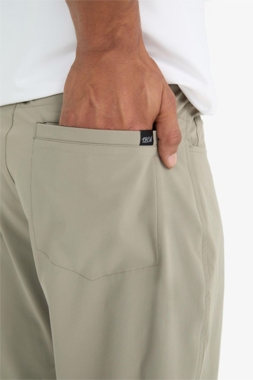 رجالي كاكي فاتح بنطلون رياضي جوجر سليم فيت ستريج من DeFactoFit