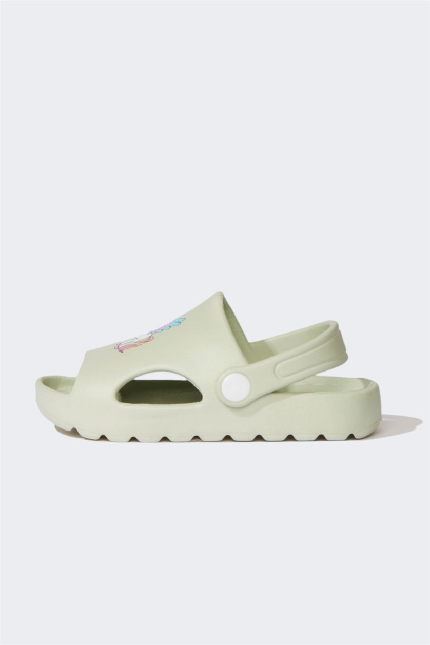 بناتي أخضر فاتح شبشب بناتي بكعب مسطح أخضر فاتح