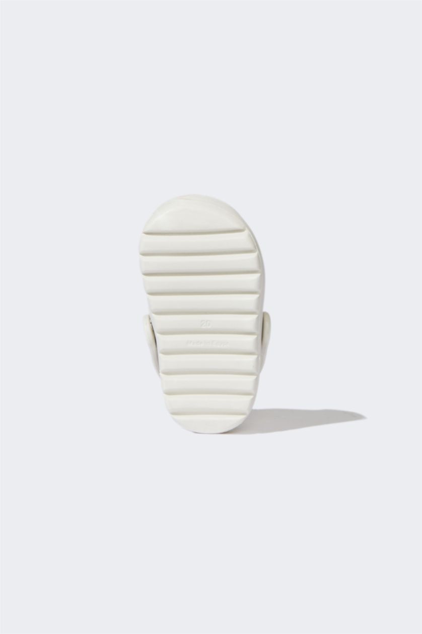 Erkek Çocuk - Genç Erkek Bej Tek Bantlı Düz Taban Eva Terlik Erkek Çocuk