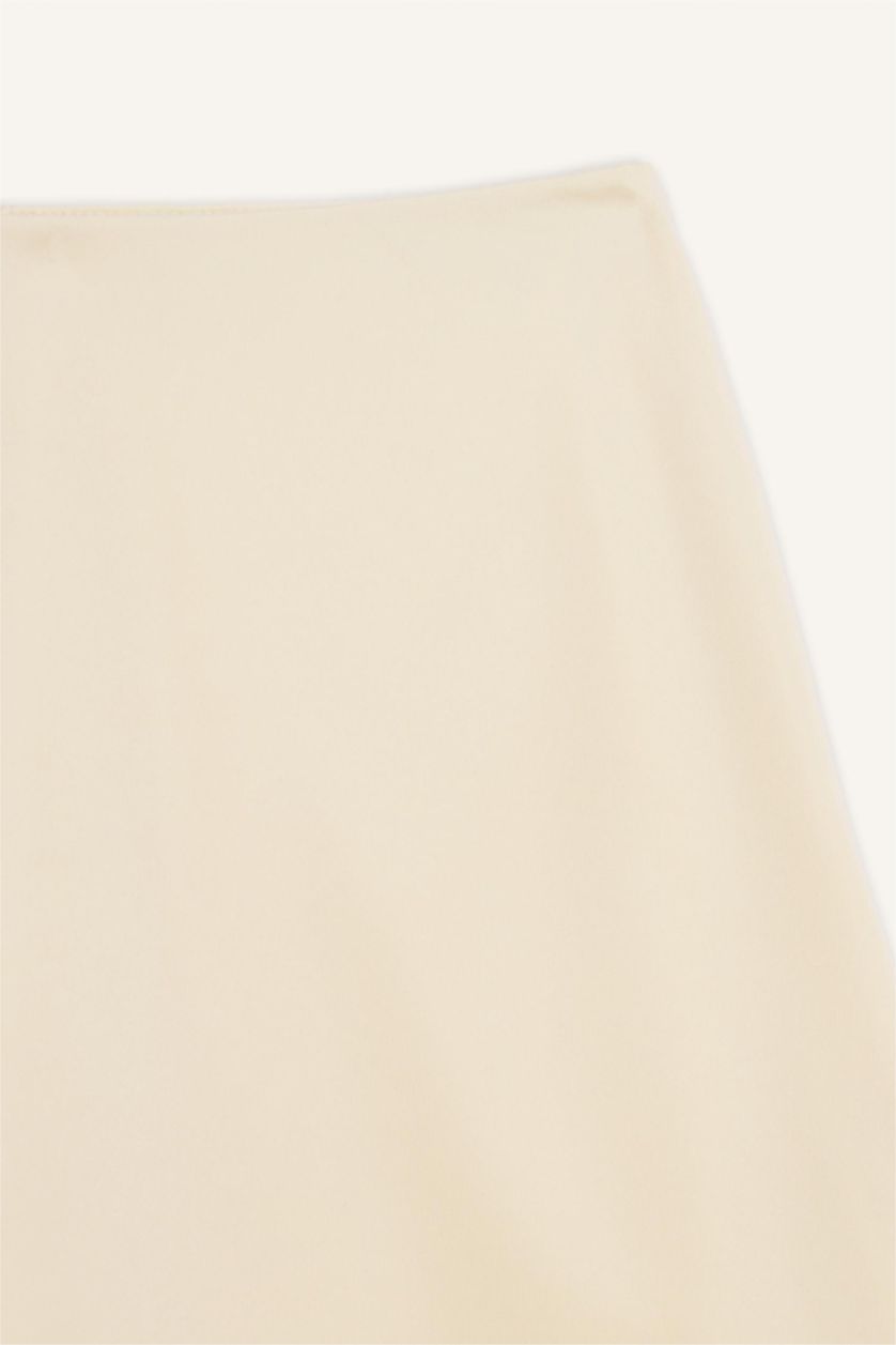 Женщины Светло-желтый Юбка мини стандартной посадки с шортами внутри от DeFactoFit