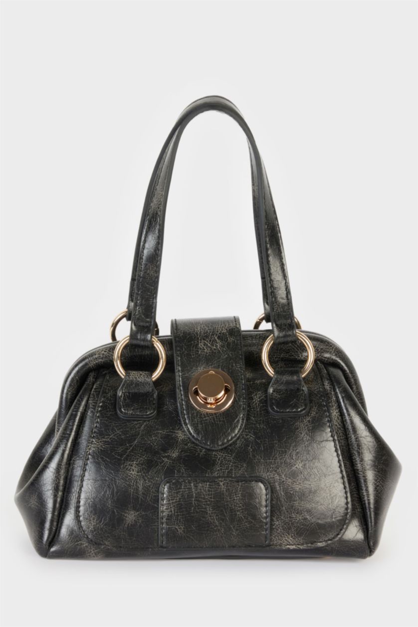 Женщины Серый Faux Leather Shoulder bag