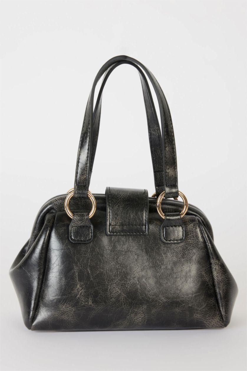 Женщины Серый Faux Leather Shoulder bag