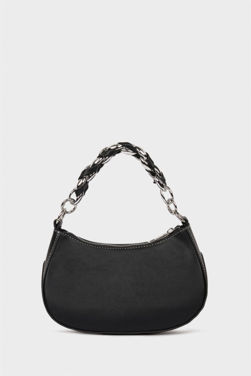 Women Black Faux Leather Shoulder bag