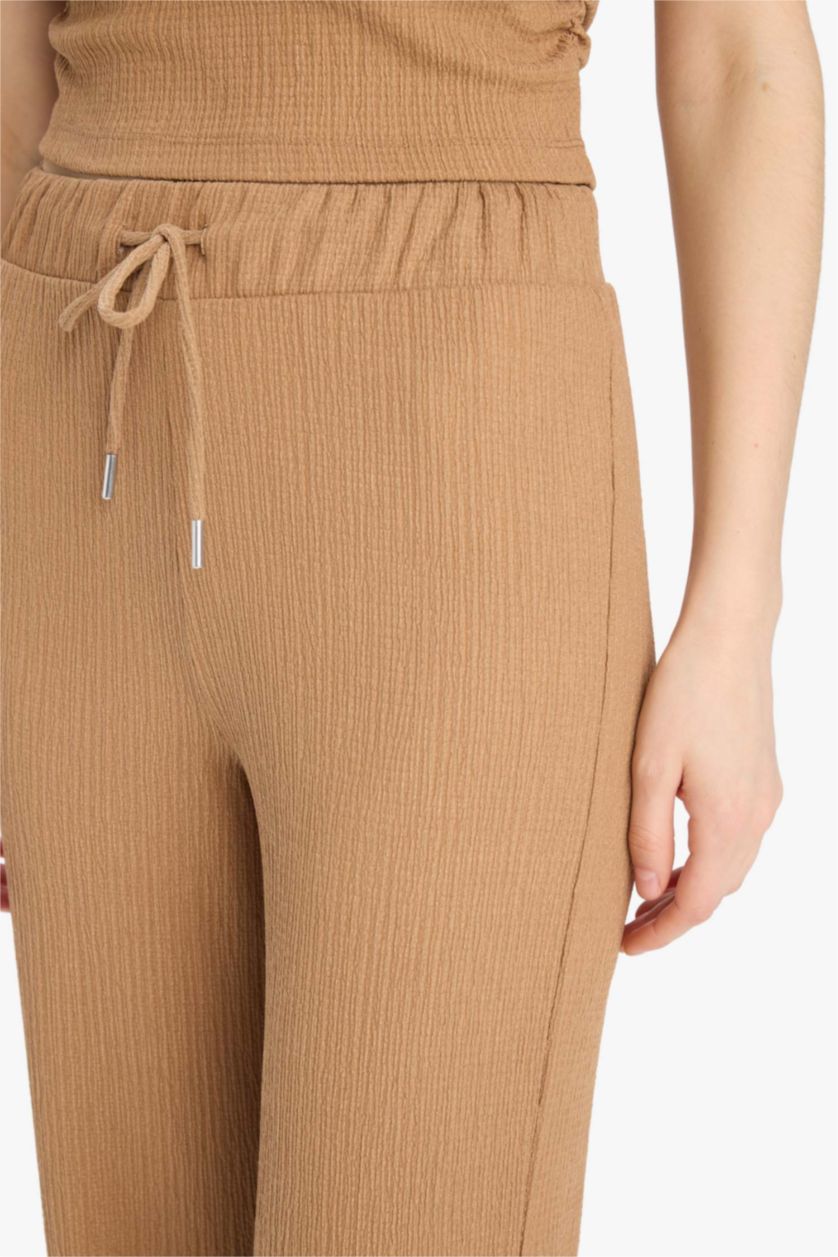 Kadın Vizon Straıght Fıt Bürümcük Pantolon