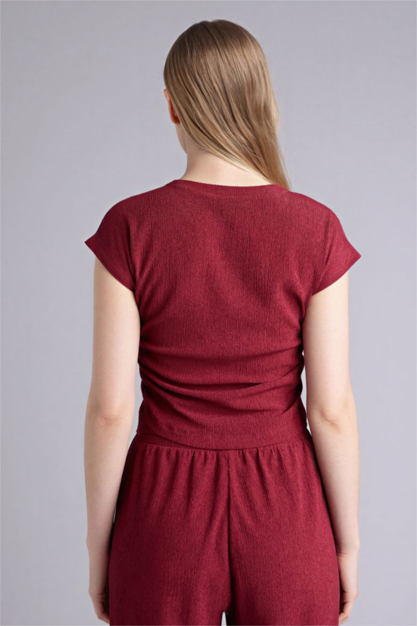 WOMAN Bordeaux Woman Short Sleeve T-Shirt