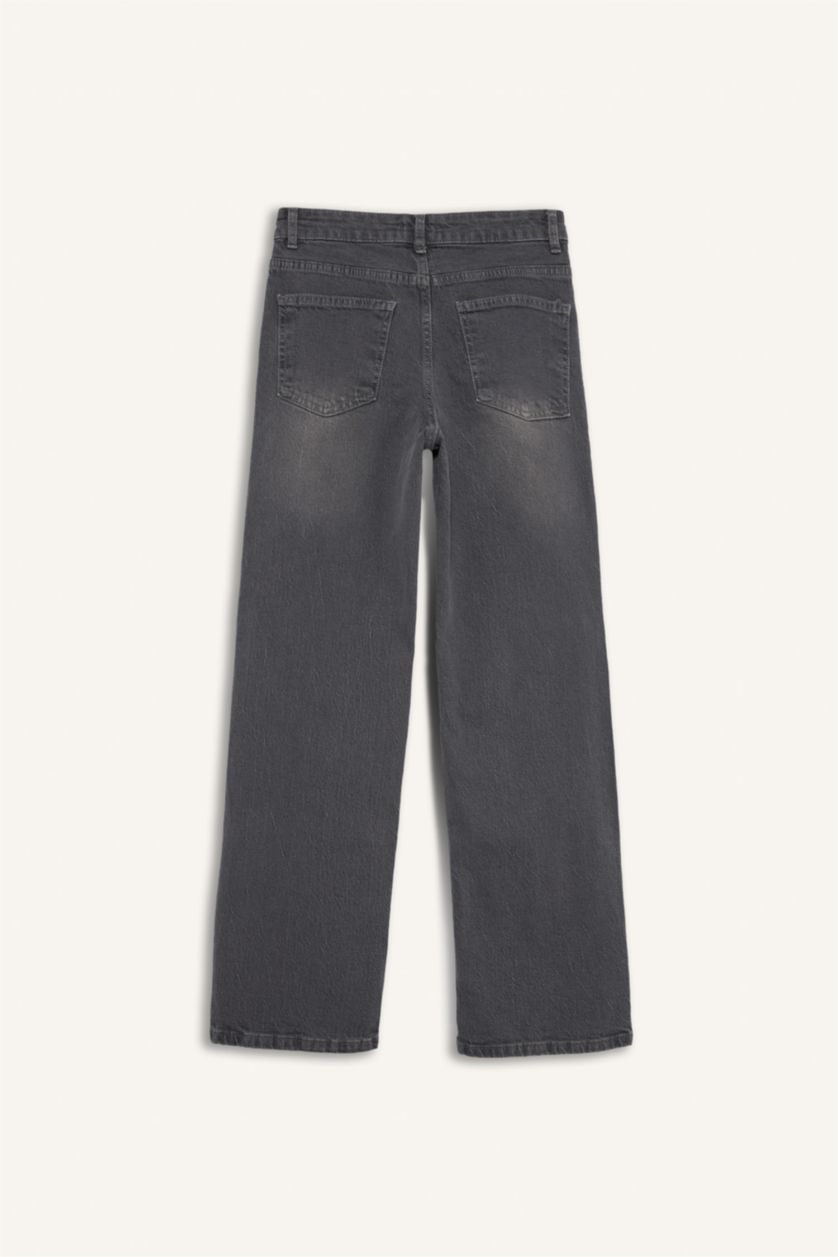 Kadın Antrasit Yüksek Bel Comfort Straıght Pantolon