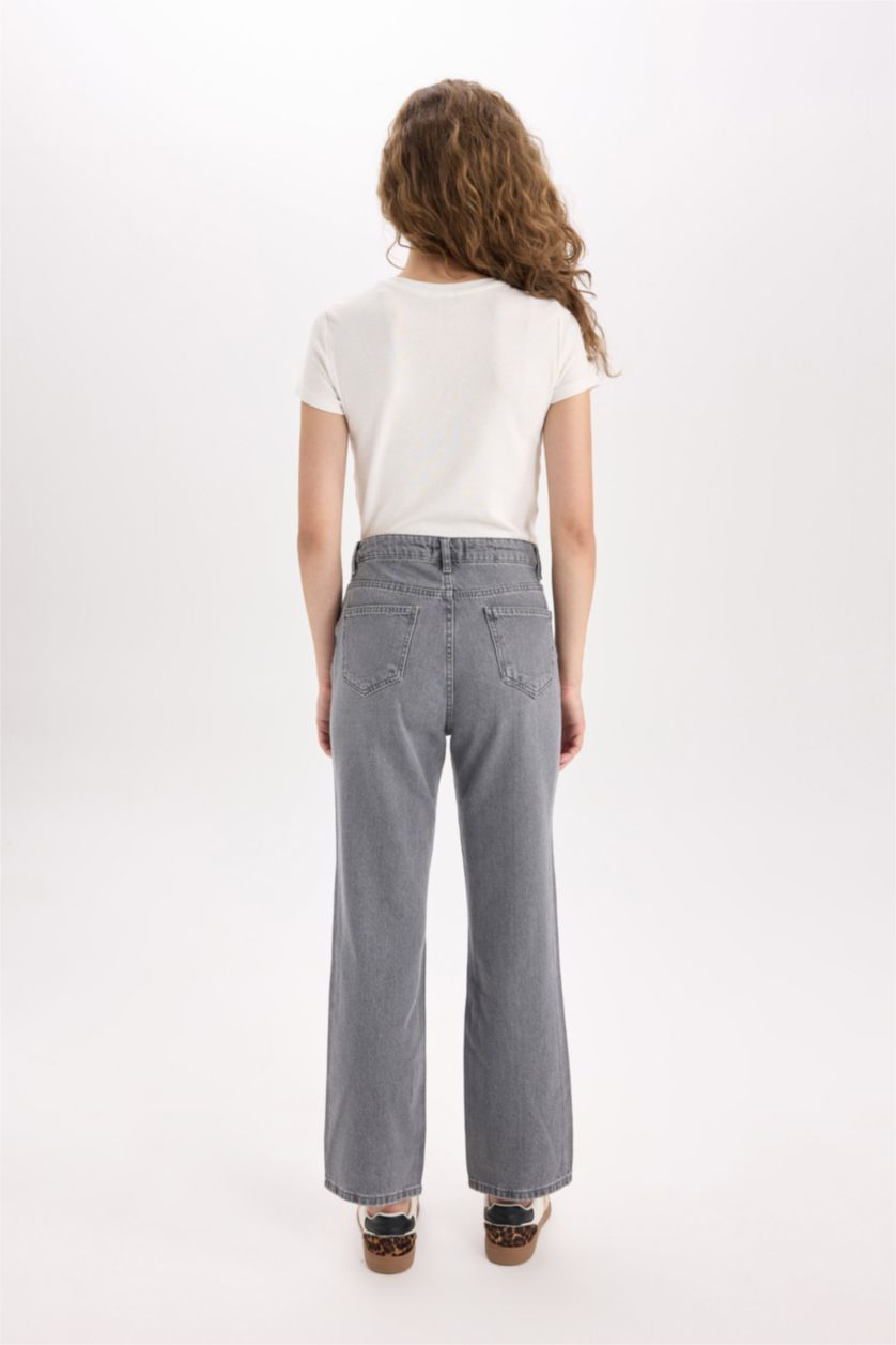 Woman Anthracite Straight Fit Jeans
