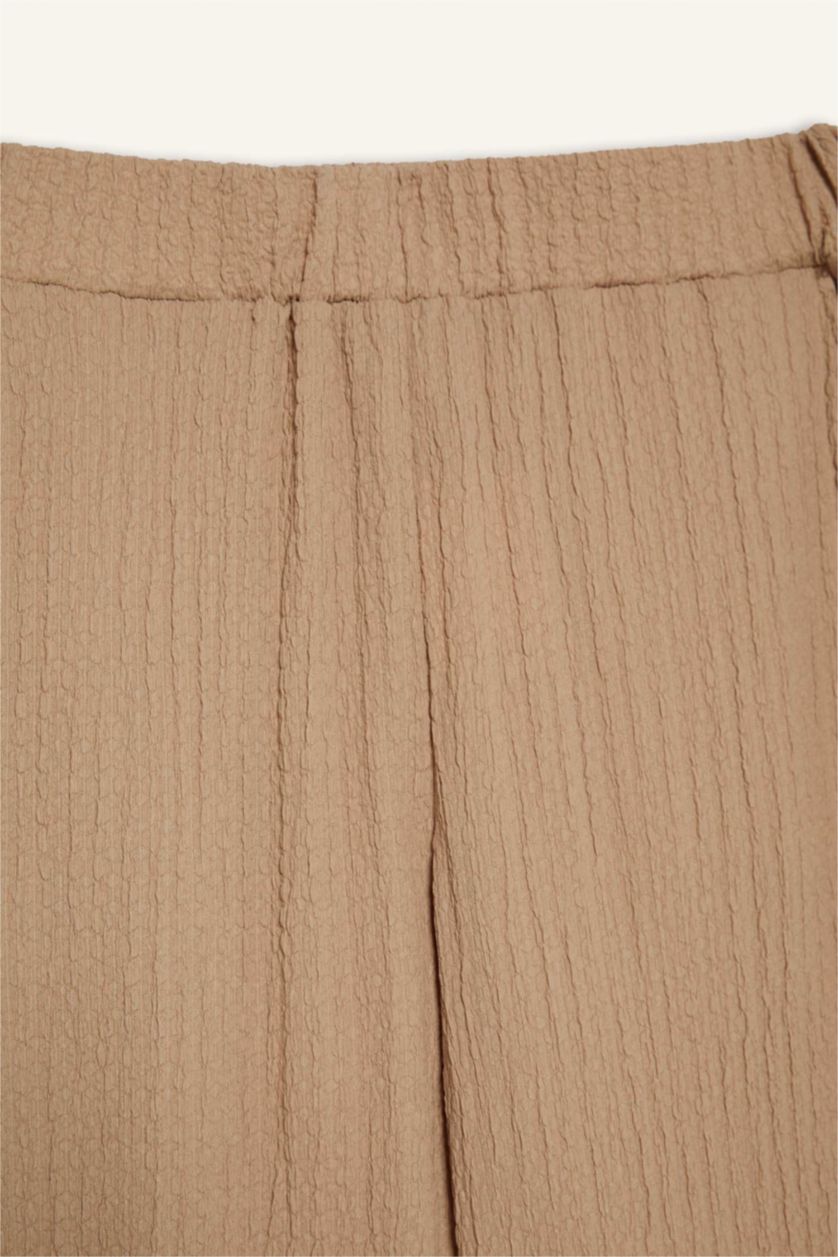 حريمي اللون الحجري بنطلون منسوج قصة مريحة بيج حجري