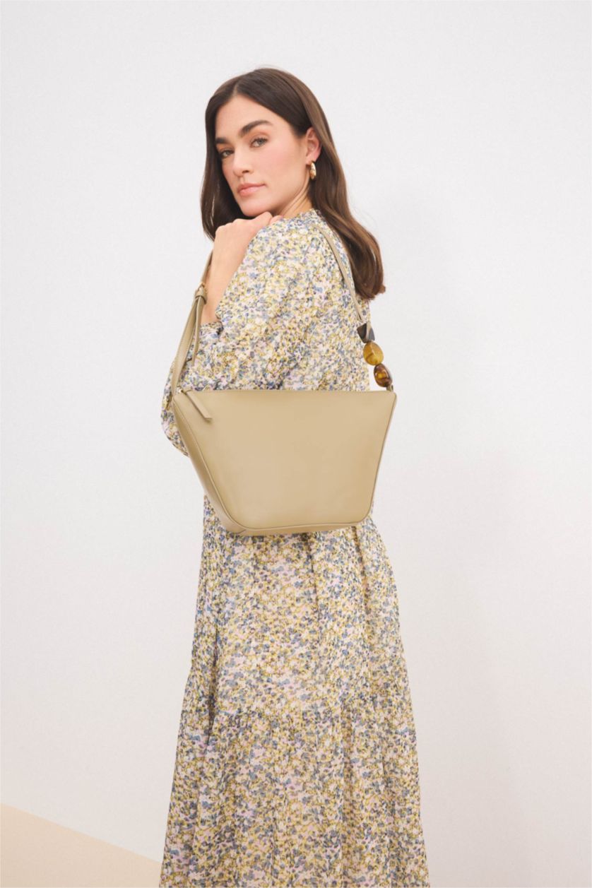 Kadın Haki Kadın Suni Deri Omuz Çantası