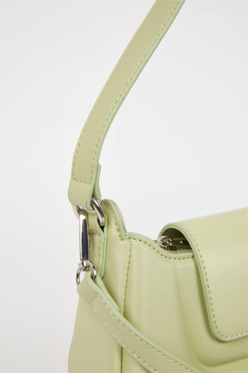 Woman Olive Woman Faux Leather Shoulder Bag