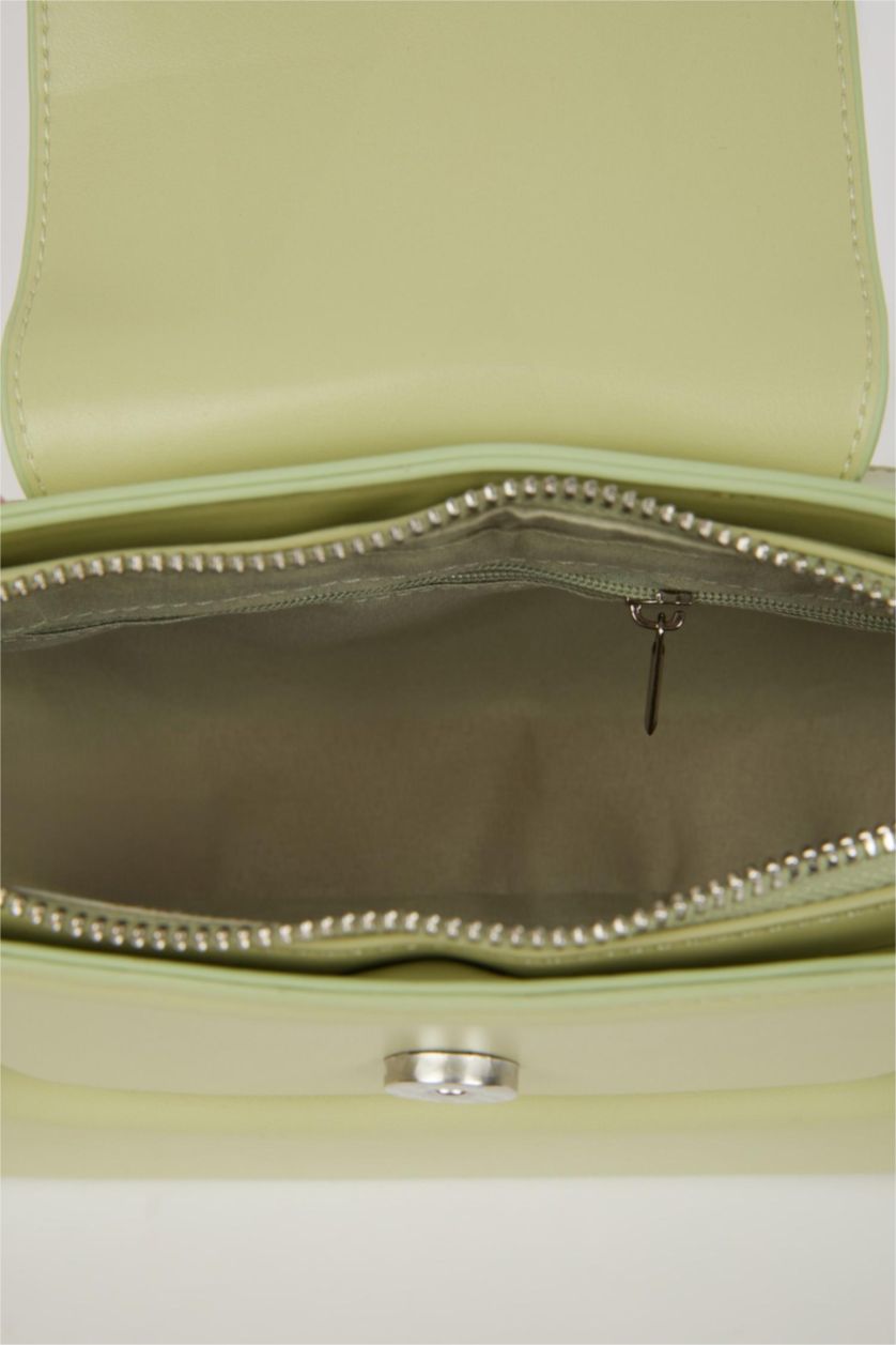 Woman Olive Woman Faux Leather Shoulder Bag