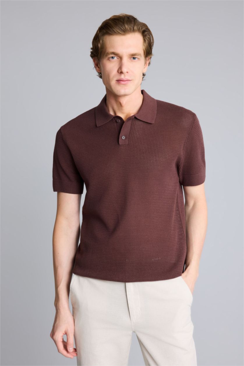 Ерлер Қоңыр Man Short Sleeve Polo T-Shirt