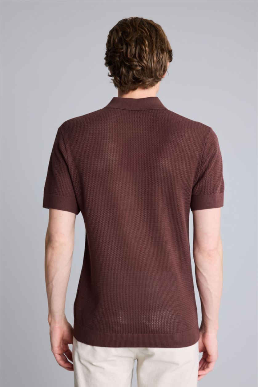 Ерлер Қоңыр Man Short Sleeve Polo T-Shirt