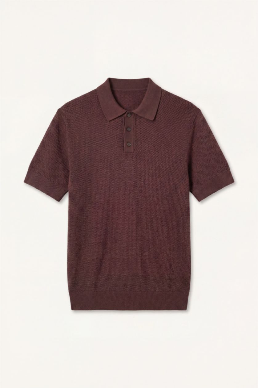 Erkek Kahve Standart Fit Polo Tişört