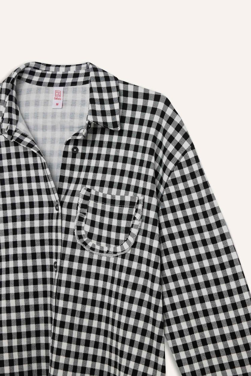 WOMAN Black Fall in Love Regular Fit Long Sleeve 2 Piece Set