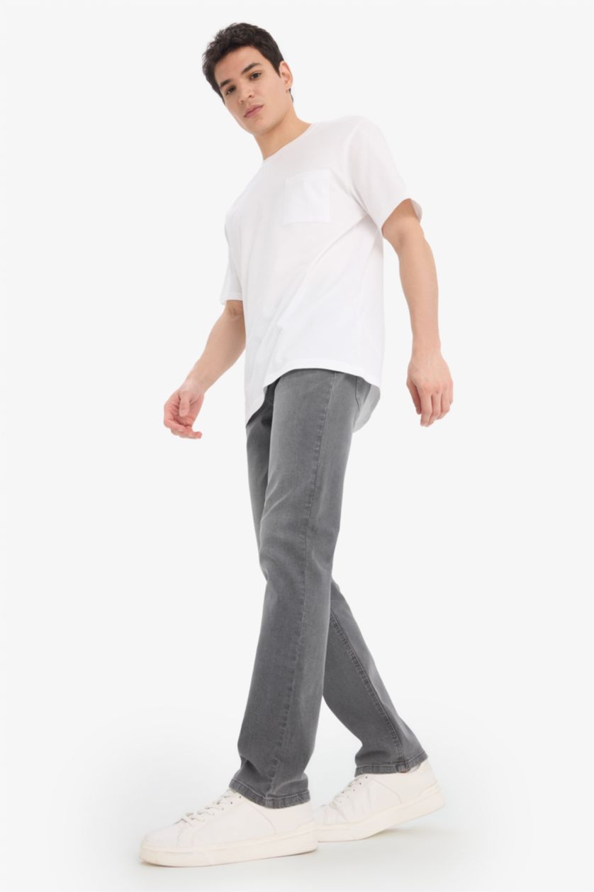 Ерлер Сұр серджио - қалыпты пішім деним тұрақты етек Шалбар