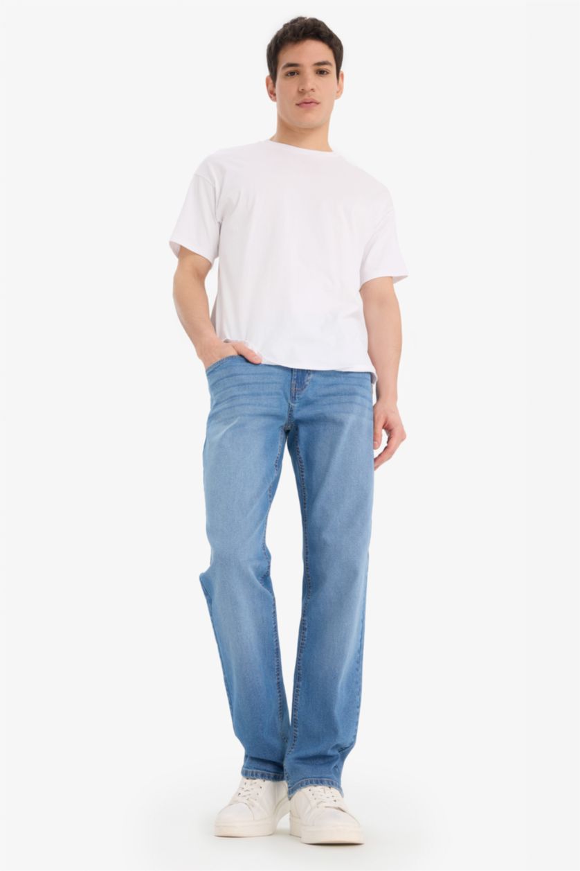 MAN Blue Sergio Regular Fit Normal Waist Straight Jeans