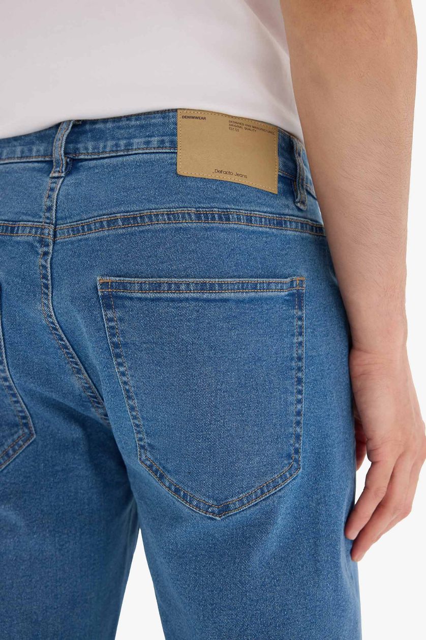 MAN Blue Sergio Regular Fit Normal Waist Straight Jeans