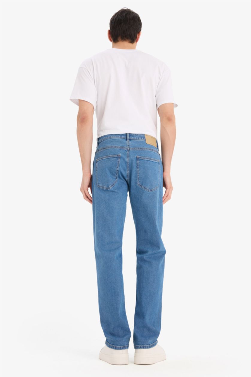 MAN Blue Sergio Regular Fit Normal Waist Straight Jeans